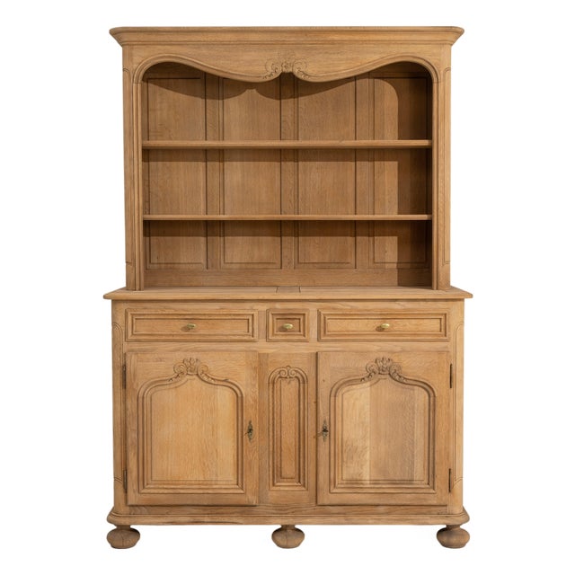 Louis XV Oak Cupboard, Rococo Style, France, 19th Century For Sale