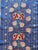 Periwinkle Silk Suzani Runner With Peach Pomegranates For Sale - Image 4 of 7