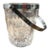 1960s Mid-Century Modern Cristal d'Arques France Crystal Ice Bucket Silver Chrome Handle Barware For Sale