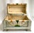 This rustic hand carved and painted calla lily folk art chest is reminiscent of a Diego Rivera painting. It features a...