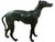 Large Mid 20th Century Bronze Greyhound Table Sculpture With Verdigris Patina, Dog Statue For Sale - Image 4 of 7