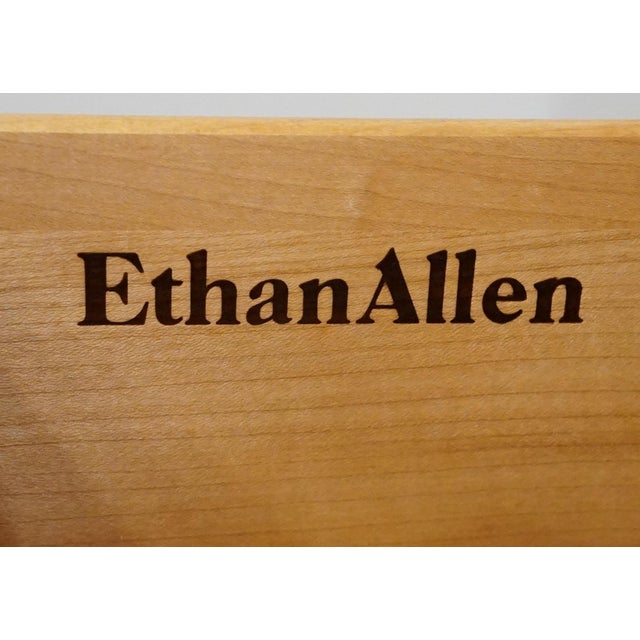 Wood Ethan Allen Heirloom Nutmeg Maple Colonial Early American 38" Chest on Chest 10-5305 For Sale - Image 7 of 12