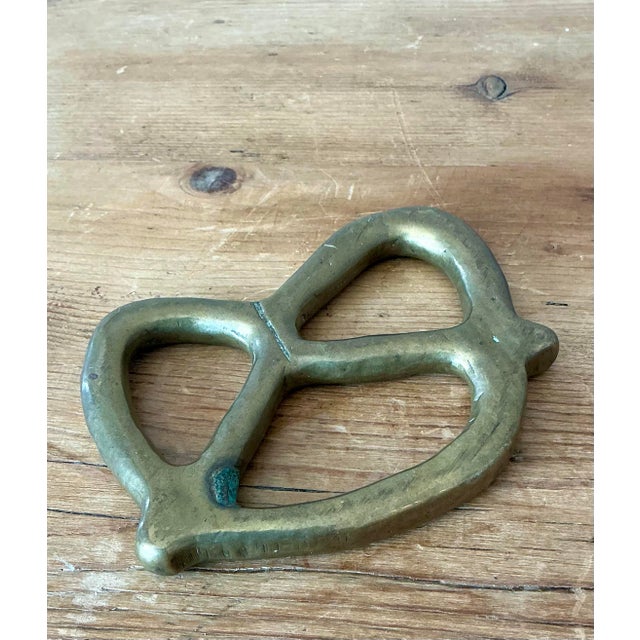 Metal Vintage Brass Pretzel For Sale - Image 7 of 12