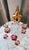 Mid-Century Modern Vintage 20" Italian Hand-Blown Soffieria Parise Vetro Glass Christmas Tree With Red & Gold Ornaments For Sale - Image 3 of 9