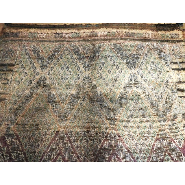 Vintage Hand Knotted Moroccan Rug. 6'3"x 9'5" For Sale - Image 4 of 16