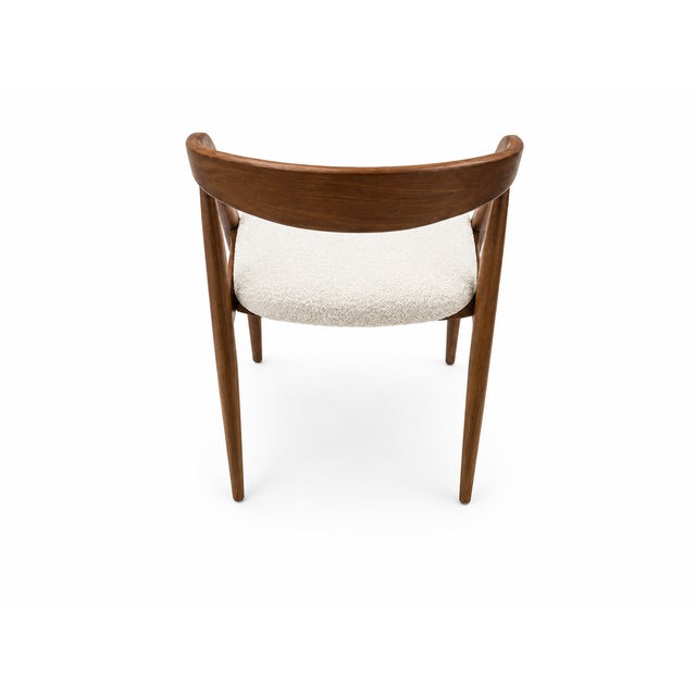 1980s Walnut Mid Century Style Dining Chairs - 6 For Sale - Image 5 of 5