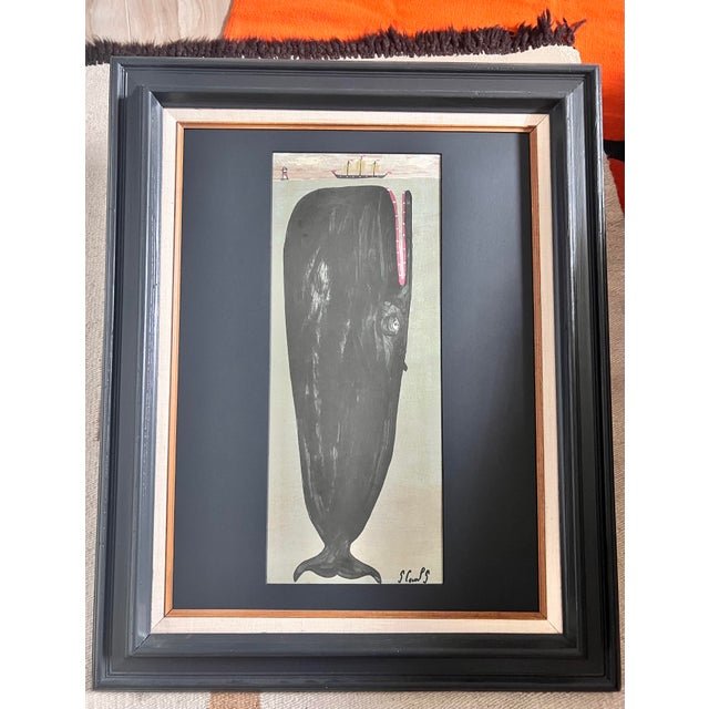 Steve Camps Whale Vintage Framed Print For Sale - Image 6 of 9