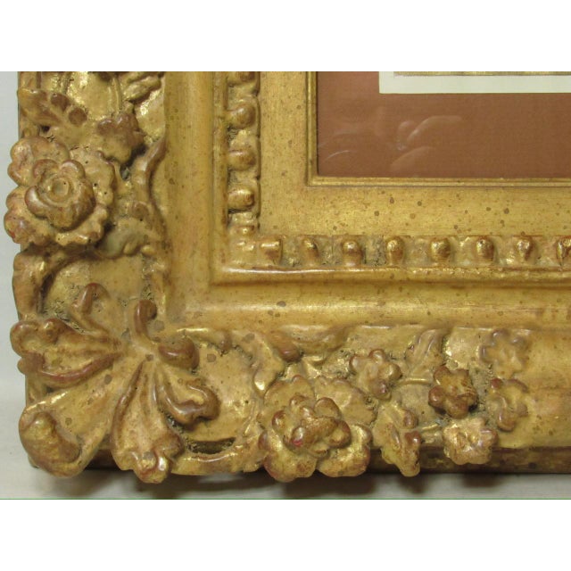 Goldenrod Framed Watercolor “Mater Amabilis” Signed Sotomayor. For Sale - Image 8 of 15