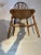 1970s American Arts and Crafts Oak Fiddleback Windsor Chair For Sale - Image 4 of 9