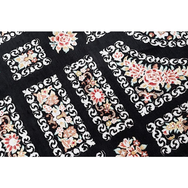 Ghom Silk Rug in Black For Sale - Image 3 of 15