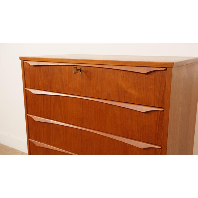 Vintage Danish Chest of Drawers in Teak For Sale - Image 5 of 10