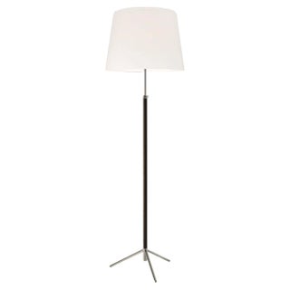 White and Chrome Pie De Salón G1 Floor Lamp by Jaume Sans For Sale
