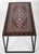 Brown Antique Anglo Indian Coffee Table Rosewood Top With Maquetry Inlay on Custom Steel Base For Sale - Image 8 of 11