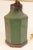 Late 19th Century Antique Tole Green and Gilt Decorated Tea Canister Lamp For Sale - Image 5 of 11