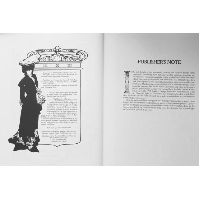 Treasury of Art Nouveau Design & Ornament, a pictorial archive of 577 illustrations, selected by Carol Belanger Grafton....