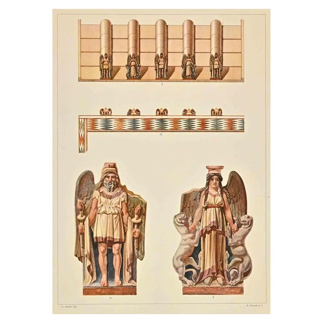 A. Alessio, Decorative Motifs: Etruscan, Chromolithograph, Early 20th Century For Sale