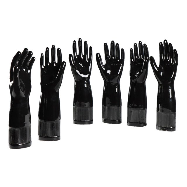 Vintage Glove Molds by Lungavilla Porcelain for Pirelli, Italy, 1980s, Set of 6 For Sale