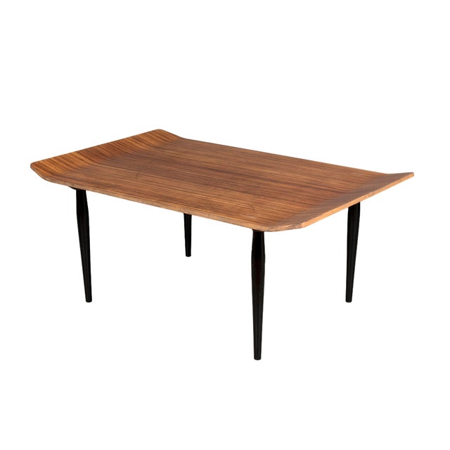 Mid-Century Modern Coffee Table in Wood with Raised Wings by Osvaldo Borsani for ABV, 1960s For Sale - Image 3 of 7
