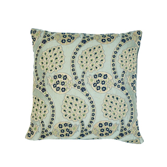 Schumacher Persephone Pillow in Celestial For Sale