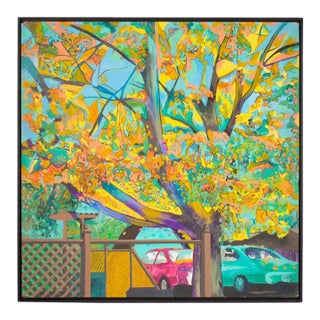 Mixed Media Painting on Board by Ellen Sieber For Sale