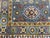 Slate Gray Kazak Style Rug With Floral Medallions and Blue Border, 3'3" X 4'9" For Sale - Image 9 of 13