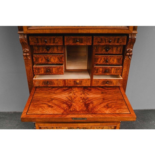 Gründerzeit Office Desk in Walnut, 19th Century For Sale - Image 13 of 18