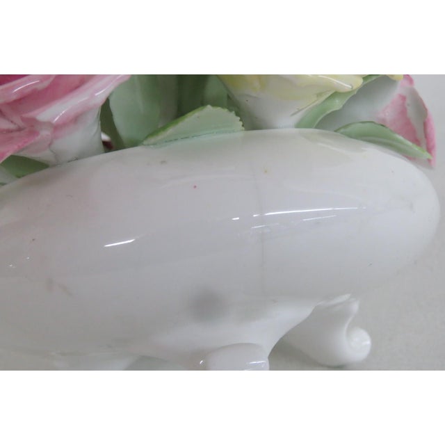 Royal Adderley Bone China Floral Basket of Roses Figurine Made in England 5054b For Sale - Image 15 of 18