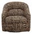 Vintage Postmodern Geometric Club Chair in Black & Tan For Sale