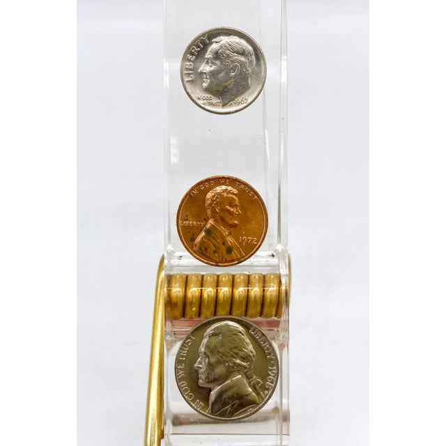 1970's Pop Art Lucite and Coin Clothespin Sculpture For Sale - Image 12 of 13
