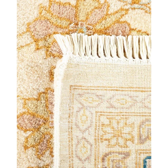 2000 - 2009 Mogul, One-of-a-Kind Hand-Knotted Area Rug in Ivory, 6' 2" x 9' 0" For Sale - Image 5 of 8