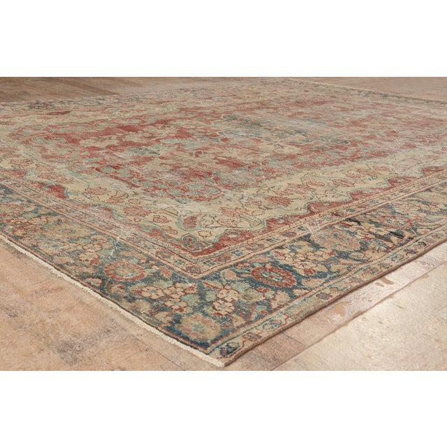 Brick Red Late 19th Century Persian Mahal Rug, 08'06 X 11'08 For Sale - Image 8 of 10