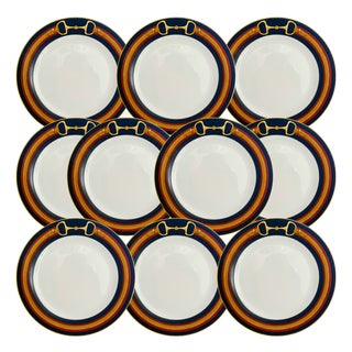 Rare Ralph Lauren "Sadie" Equestrian Dinner Plates - Set of 10 For Sale