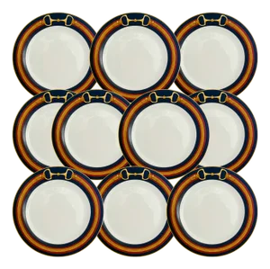 Rare Ralph Lauren "Sadie" Equestrian Dinner Plates - Set of 10
