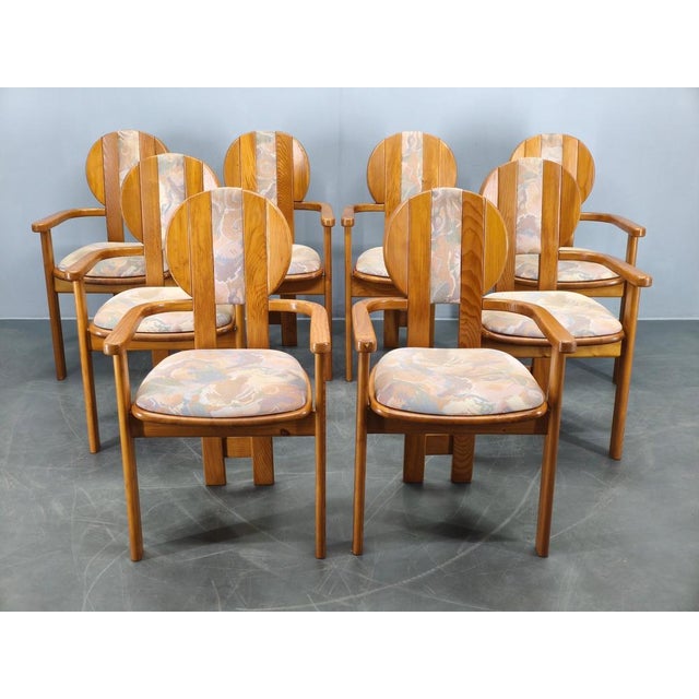 Postmodern Postmodern Pine Dining Armchairs, Czech, 1970s, Set of 8 For Sale - Image 3 of 18