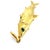 Vintage 1960s Yellow Gold & Emerald Articulating Fish Charm, Pendant For Sale - Image 4 of 8