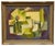 Mid-Century Modern Cubist Abstract Giltwood Framed Signed Oil on Canvas For Sale - Image 4 of 7