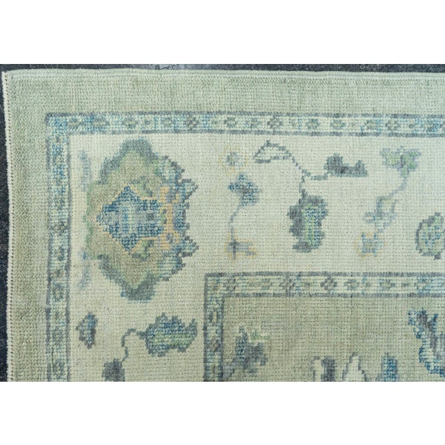 Turkish Oushak Rug 4'x 6' #19172 For Sale - Image 4 of 8