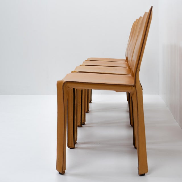 Cab 412 Chairs by Mario Bellini for Cassina, 1990s, Set of 4 For Sale - Image 6 of 15