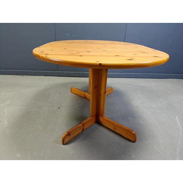 Pine Wood Dining Table in the style of Rainer Daumiller, 1970s For Sale - Image 11 of 14