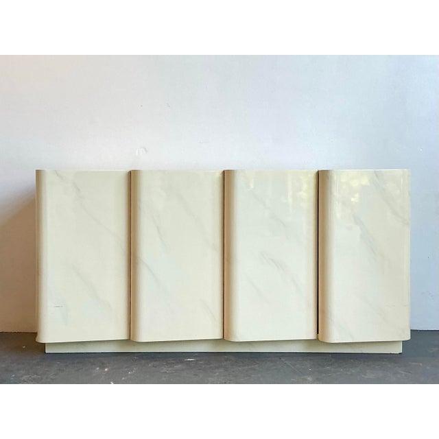 Vintage Postmodern Wave Front Credenza For Sale - Image 11 of 12
