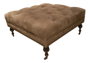 Suede Tufted Ottoman/Coffee Table