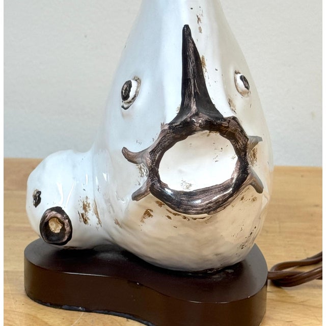 Italian Pottery Fish Lamp by Ivo De Santis for Gli Etruschi, Florence, Small For Sale - Image 16 of 18