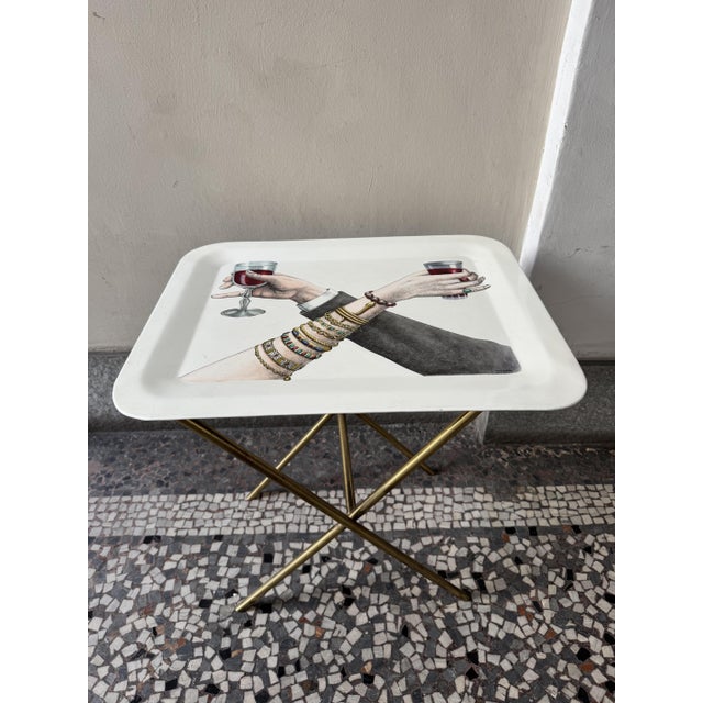 Brindisi Tray by Piero Fornasetti, Italy, 1950s For Sale - Image 9 of 11