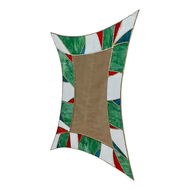 Vintage Glass Mirror, 1980s For Sale - Image 3 of 9