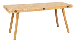 Early 20th Century Rustic Peg Leg Console Table From Hungary
