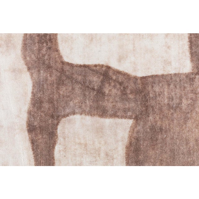 Early 21st Century Modern Abstract Organic Beige And Dusty Rose Rug "Rhizome" by Doris Leslie Blau For Sale - Image 5 of 6