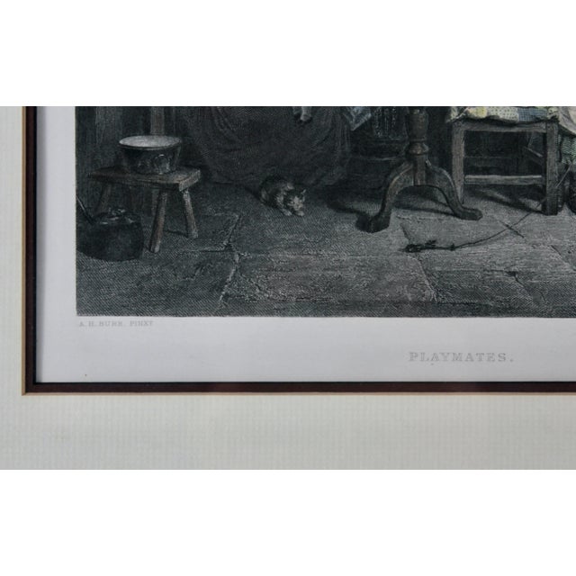 Mid 19th Century Alexander Hohenlohe Burr, Playmates, 19th Century Hand Colored Engraving For Sale - Image 5 of 9