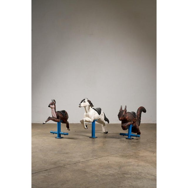 Mid-Century Industrial Aluminum Carousel Squirrel Figure on Stand, 1960s For Sale - Image 4 of 6