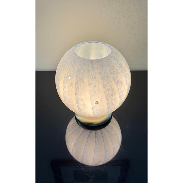 Glass Vintage Murano Glass Blue Tulipano 20 Table Lamp by La Murrina, 1990s For Sale - Image 7 of 16