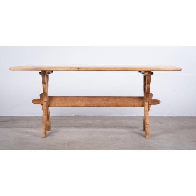 Wood Vintage Oak Dining Table by Henning Kjærnulf, Denmark, 1960s For Sale - Image 7 of 10